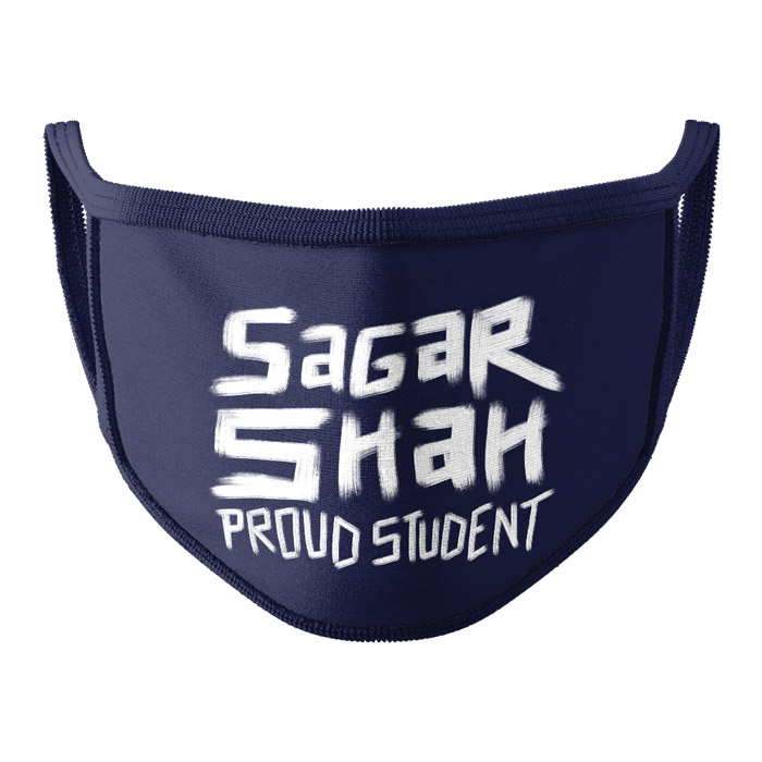 Sagar Shah Proud Student (Navy) - Face Mask 